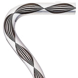 Obsidian Helix Cane: Sophisticated Black Twists, Clear Shaft Clear Lucite Walking Canes - Tophatter Daily Deals