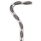 Obsidian Helix Cane: Sophisticated Black Twists, Clear Shaft Clear Lucite Walking Canes - Tophatter Daily Deals