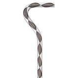 Obsidian Helix Cane: Sophisticated Black Twists, Clear Shaft Clear Lucite Walking Canes - Tophatter Daily Deals