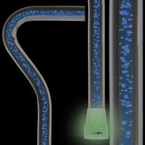 Clear Ocean Cane: Blue Streak w/ Floating Bubbles in Clear Shaft Clear Lucite Walking Canes - Tophatter Daily Deals