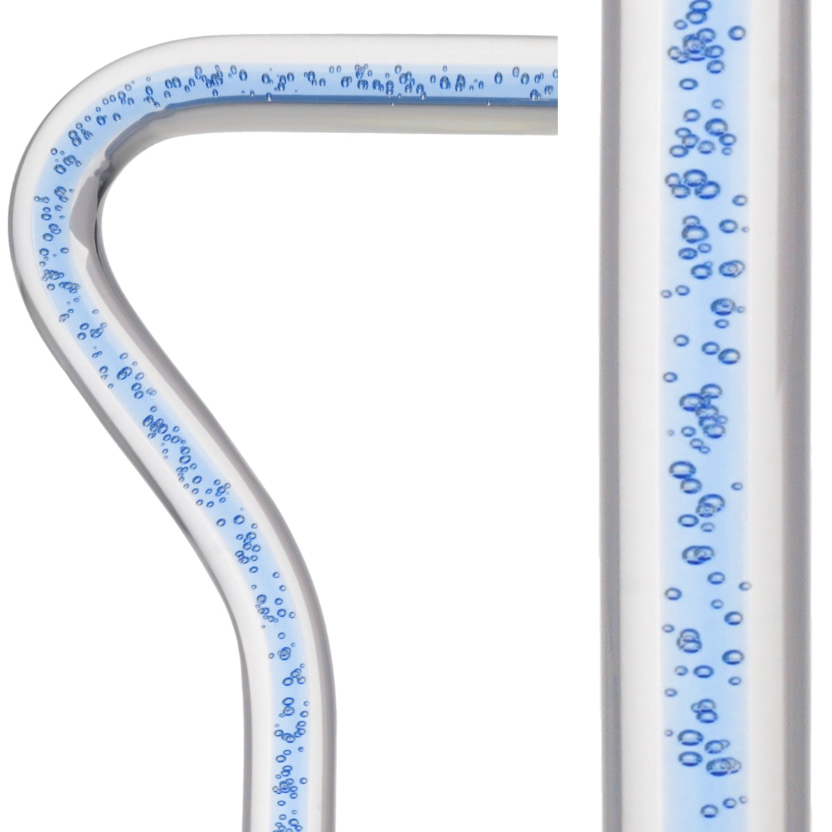Clear Ocean Cane: Blue Streak w/ Floating Bubbles in Clear Shaft Clear Lucite Walking Canes - Tophatter Daily Deals