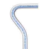 Clear Ocean Cane: Blue Streak w/ Floating Bubbles in Clear Shaft Clear Lucite Walking Canes - Tophatter Daily Deals