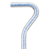 Clear Ocean Cane: Blue Streak w/ Floating Bubbles in Clear Shaft Clear Lucite Walking Canes - Tophatter Daily Deals