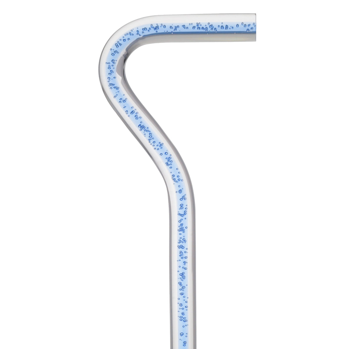 Clear Ocean Cane: Blue Streak w/ Floating Bubbles in Clear Shaft Clear Lucite Walking Canes - Tophatter Daily Deals
