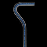 Clear Ocean Cane: Blue Streak w/ Floating Bubbles in Clear Shaft Contemporary Angled Clear Lucite Walking Canes - Tophatter Daily Deals