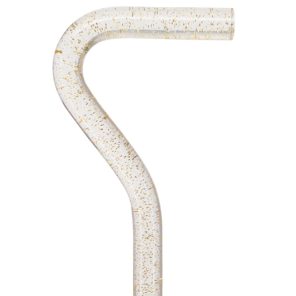 Golden Shimmer Cane: Gold Sparkles in Invisible Clear Shaft Clear Lucite Walking Canes - Tophatter Daily Deals