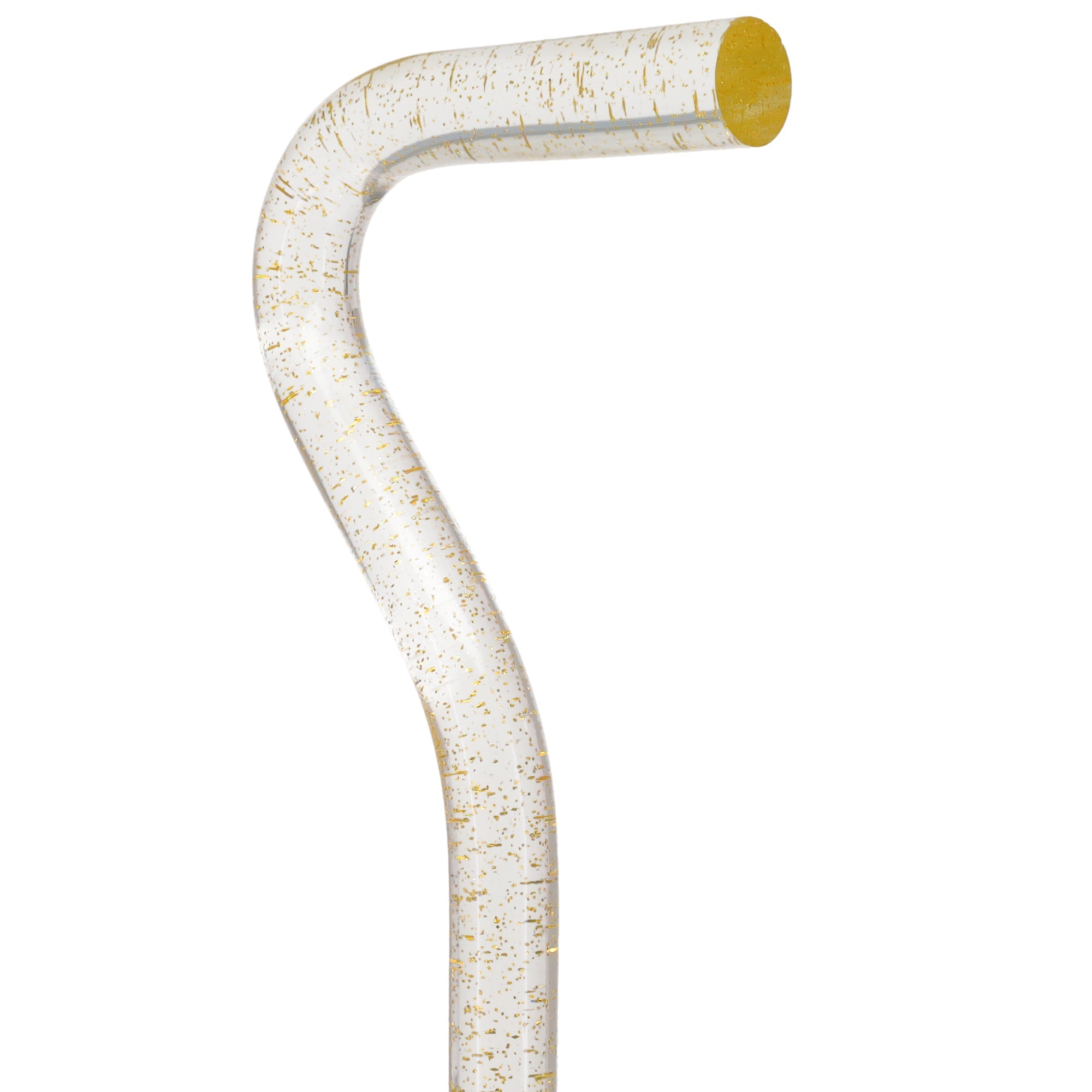 Golden Shimmer Cane: Gold Sparkles in Invisible Clear Shaft Clear Lucite Walking Canes - Tophatter Daily Deals