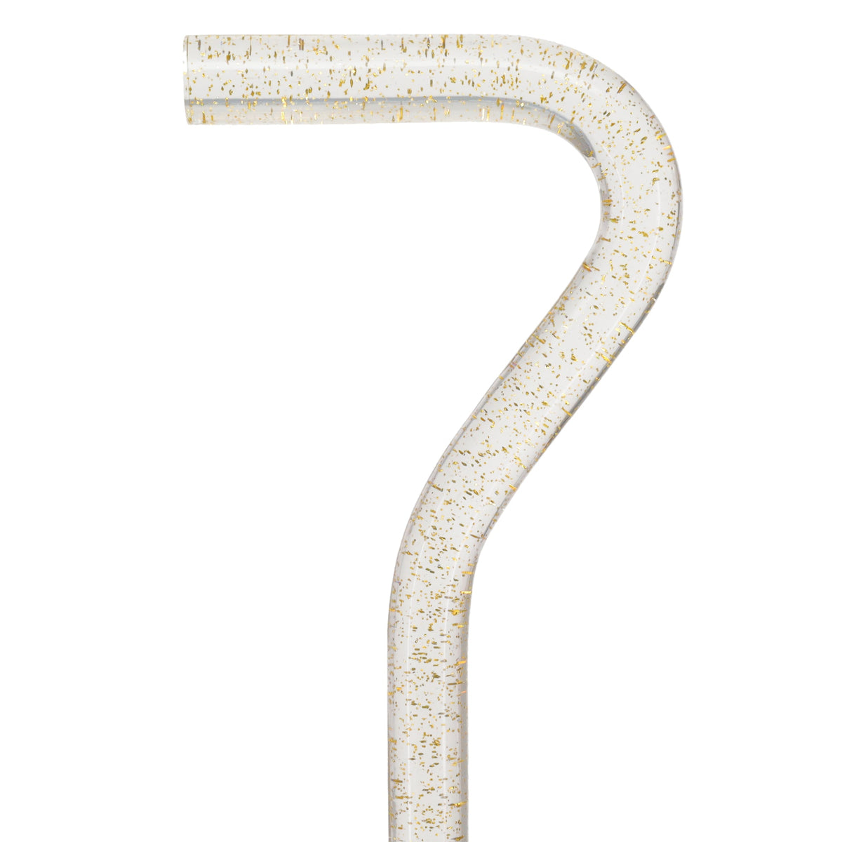 Golden Shimmer Cane: Gold Sparkles in Invisible Clear Shaft Clear Lucite Walking Canes - Tophatter Daily Deals