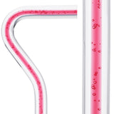 Blushing Rose Streak w/ Floating Bubbles in Clear Shaft Contemporary Angled Clear Lucite Walking Canes - Tophatter Daily Deals