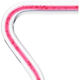 Blushing Rose Streak w/ Floating Bubbles in Clear Shaft Clear Lucite Walking Canes - Tophatter Daily Deals