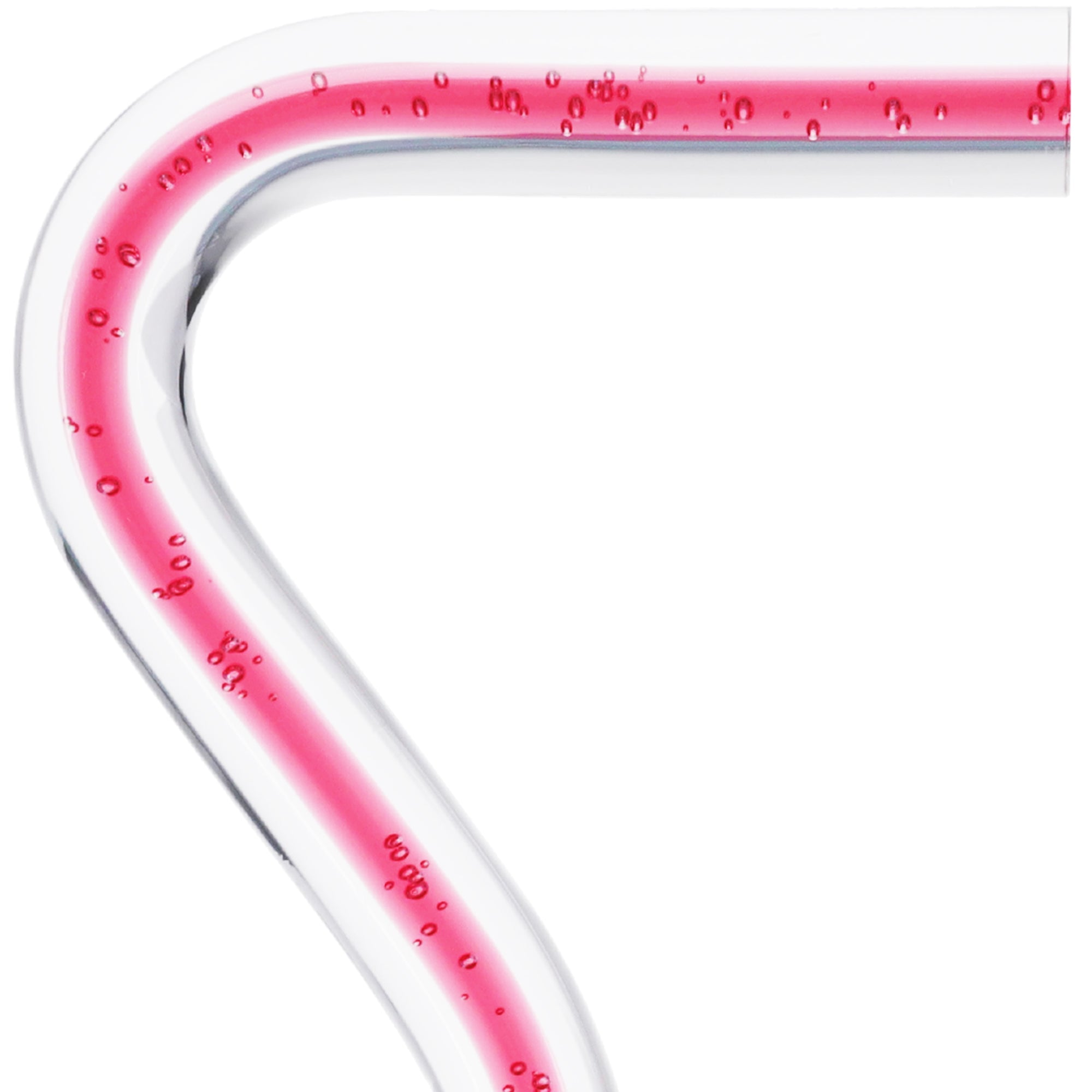 Blushing Rose Streak w/ Floating Bubbles in Clear Shaft Clear Lucite Walking Canes - Tophatter Daily Deals