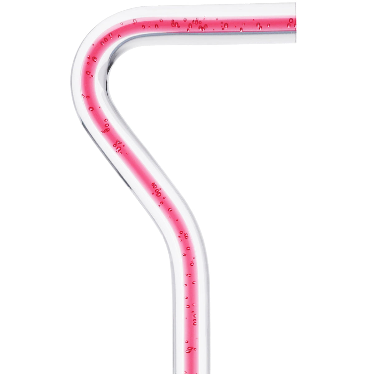 Blushing Rose Streak w/ Floating Bubbles in Clear Shaft Contemporary Angled Clear Lucite Walking Canes - Tophatter Daily Deals