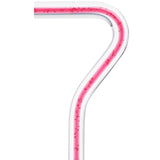 Blushing Rose Streak w/ Floating Bubbles in Clear Shaft Clear Lucite Walking Canes - Tophatter Daily Deals