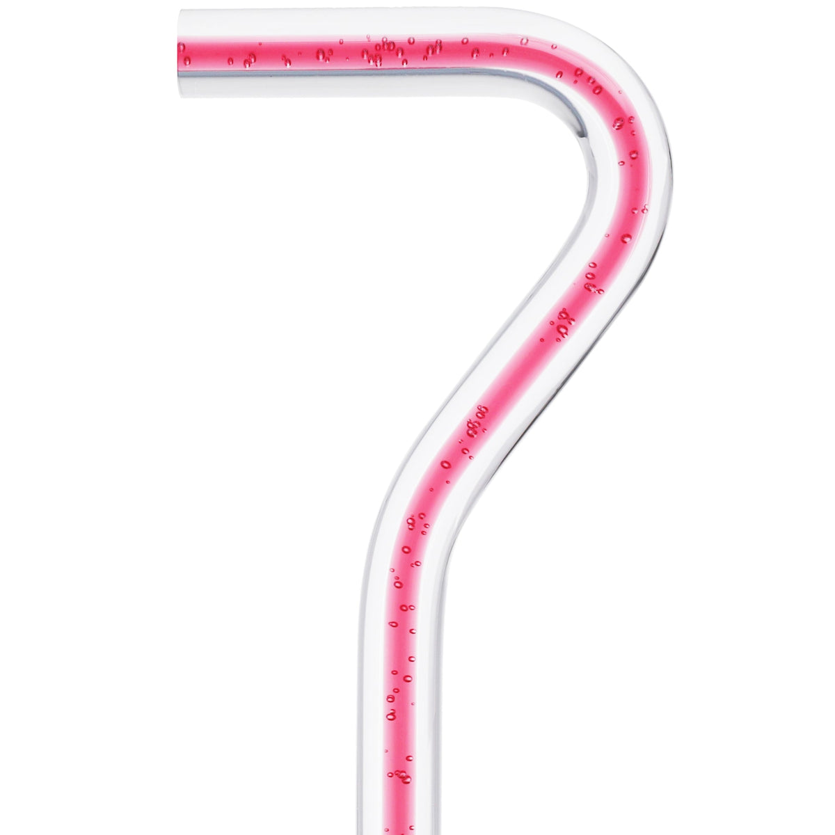 Blushing Rose Streak w/ Floating Bubbles in Clear Shaft Clear Lucite Walking Canes - Tophatter Daily Deals