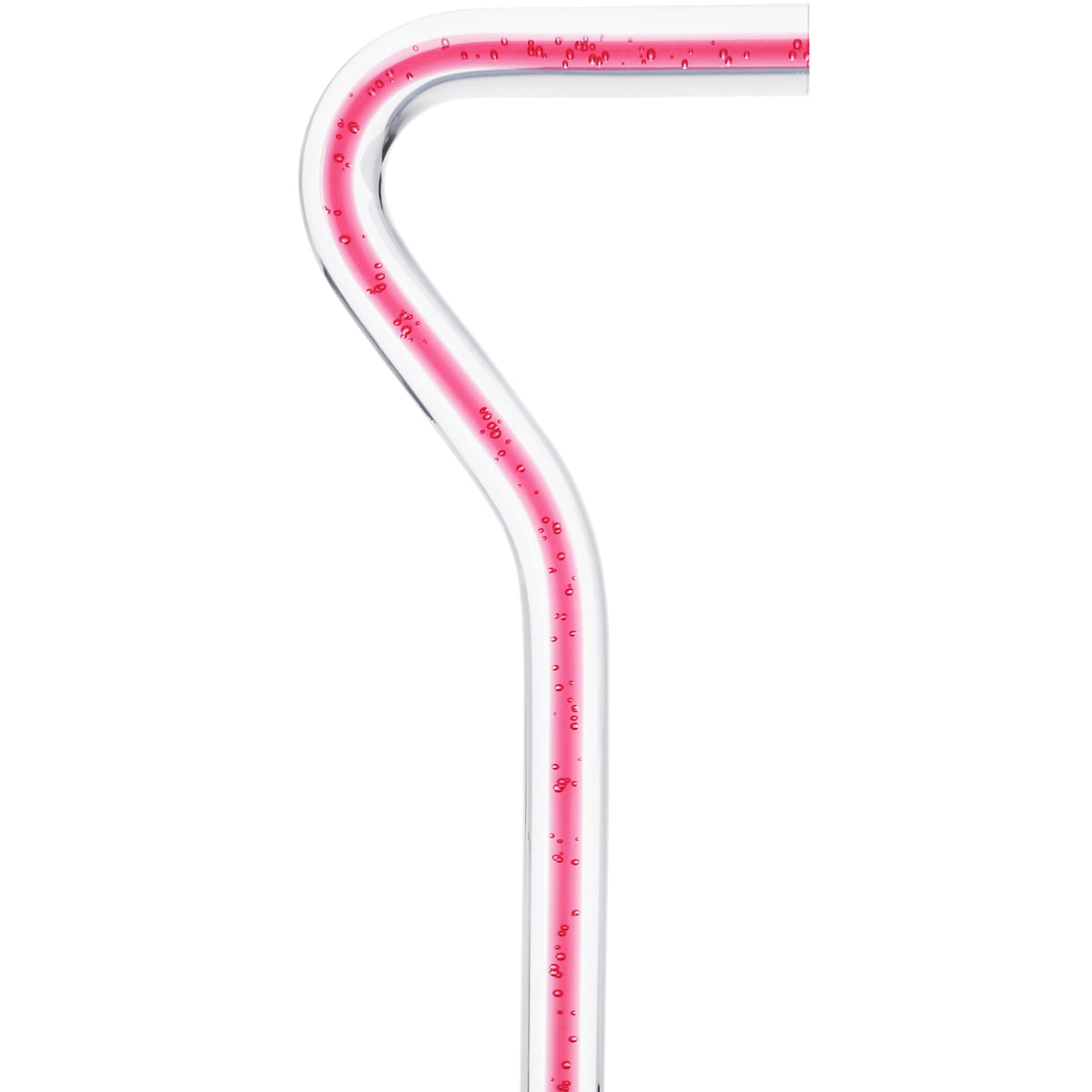 Blushing Rose Streak w/ Floating Bubbles in Clear Shaft Clear Lucite Walking Canes - Tophatter Daily Deals