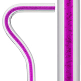 Amethyst Trace Cane: Purple Streak w/ Floating Bubbles in Clear Shaft Clear Lucite Walking Canes - Tophatter Daily Deals