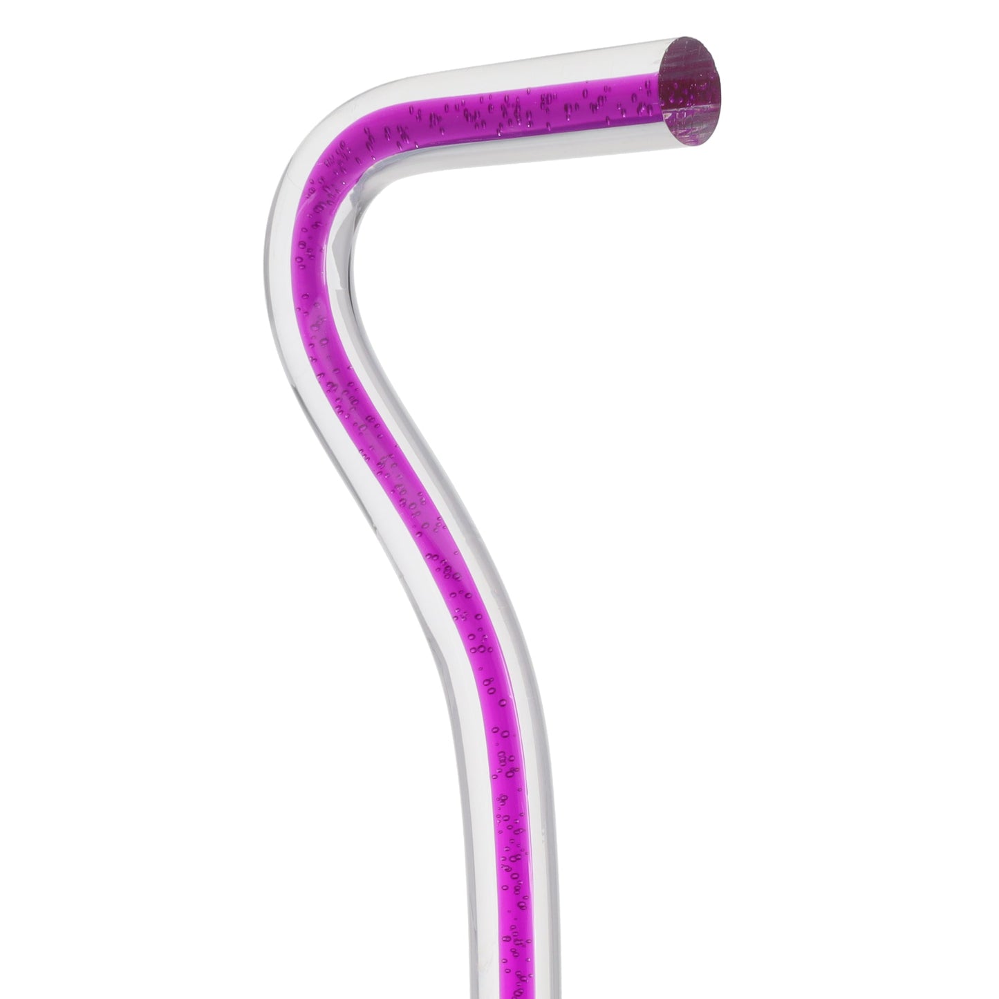 Amethyst Trace Cane: Purple Streak w/ Floating Bubbles in Clear Shaft Clear Lucite Walking Canes - Tophatter Daily Deals