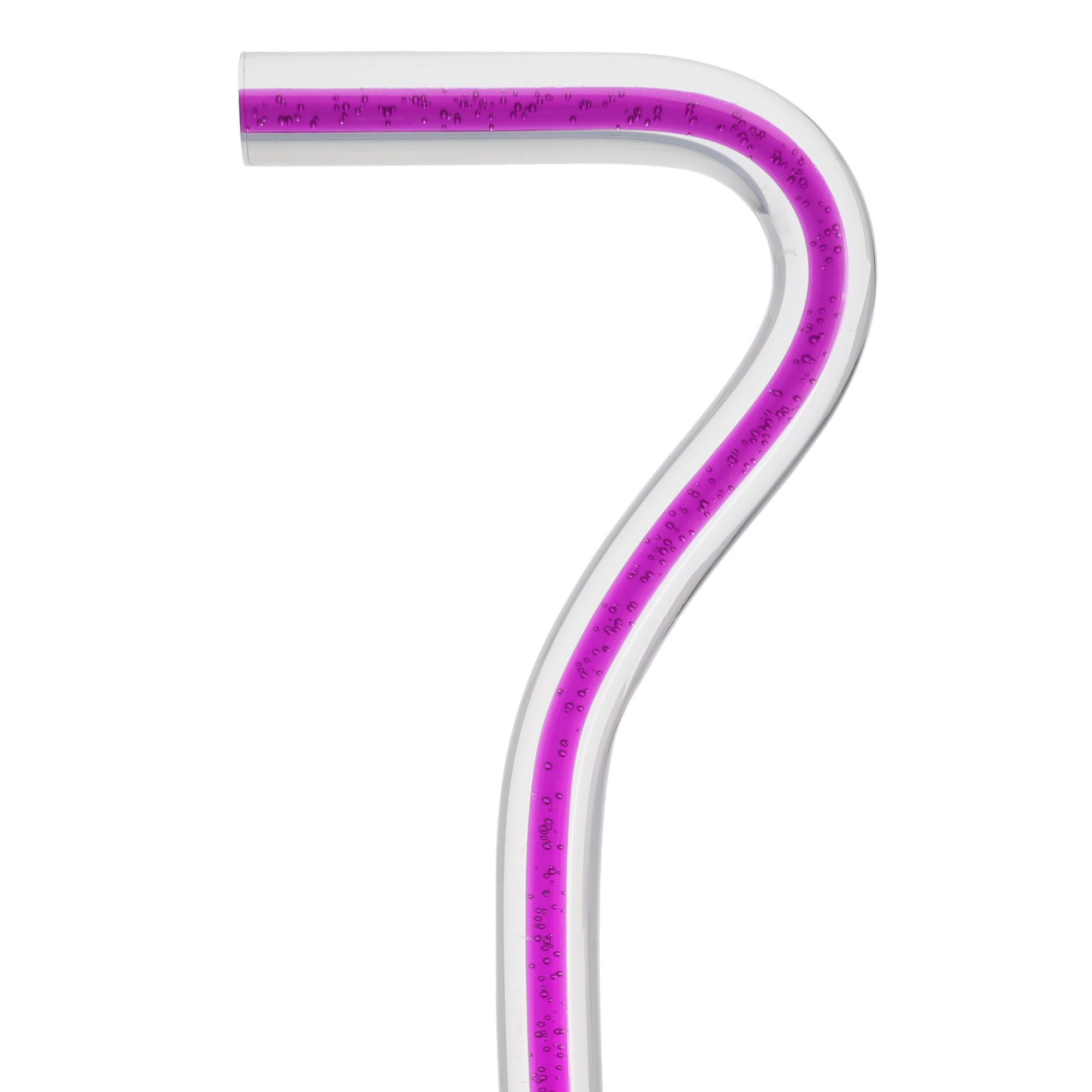 Amethyst Trace Cane: Purple Streak w/ Floating Bubbles in Clear Shaft Clear Lucite Walking Canes - Tophatter Daily Deals