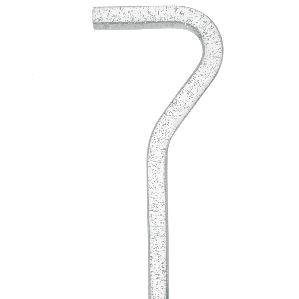 Clear Silver Luminance: Sparkle-Infused, Invisible Clear Shaft Clear Lucite Walking Canes - Tophatter Daily Deals