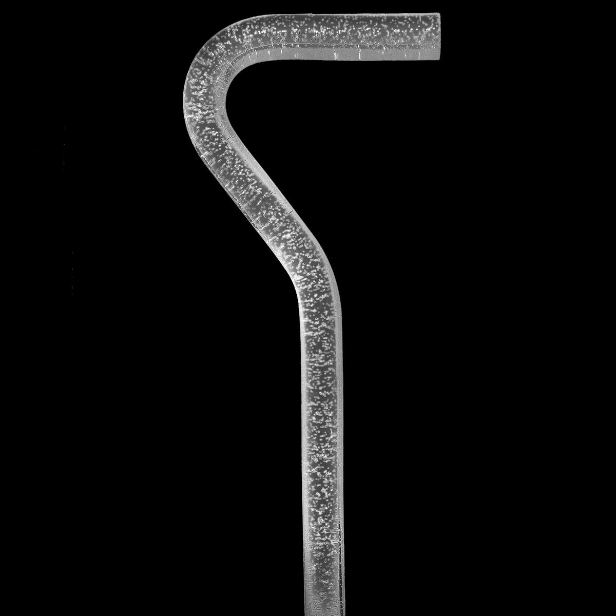 Clear Silver Luminance: Sparkle-Infused, Invisible Clear Shaft Contemporary Angled Clear Lucite Walking Canes - Tophatter Daily Deals