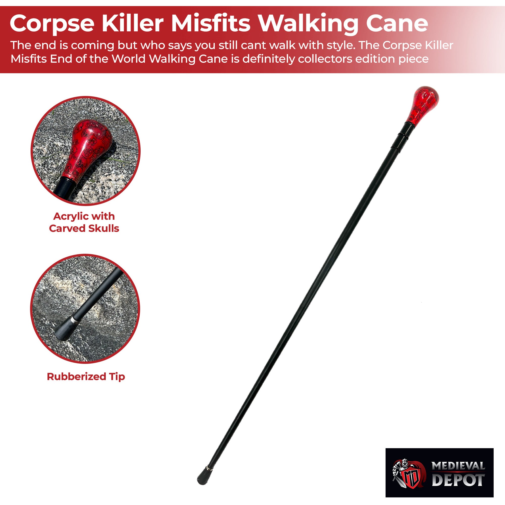 Corpse Killer Misfits End of the World Walking Cane Sword swords - Tophatter Daily Deals