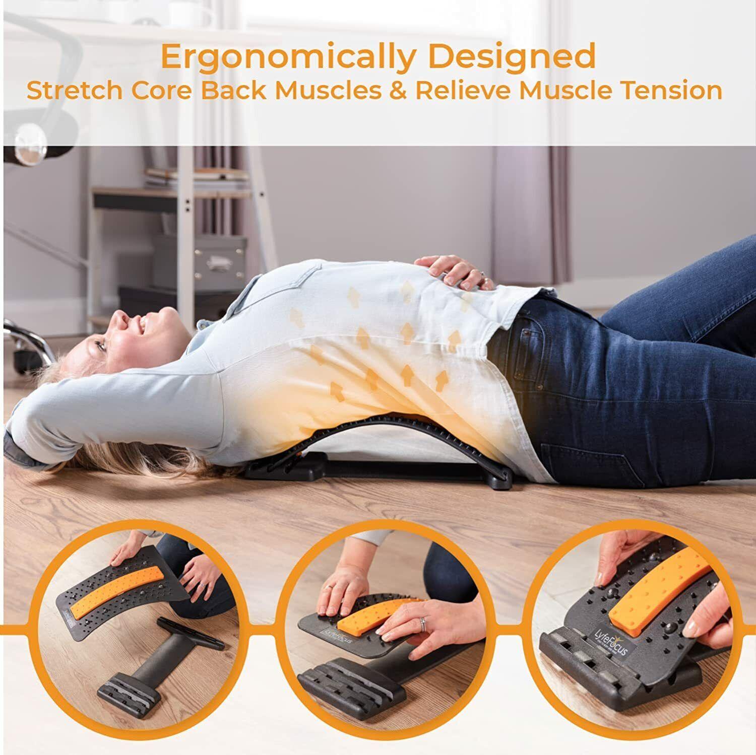Orthopedic Back Stretcher UK - Premium Back Stretcher & Acupressure Massager for Back & Neck Pain Exercise & Fitness - Tophatter Daily Deals
