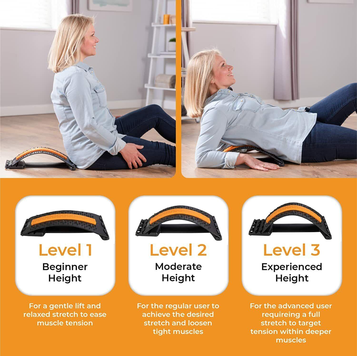 Orthopedic Back Stretcher UK - Premium Back Stretcher & Acupressure Massager for Back & Neck Pain Exercise & Fitness - Tophatter Daily Deals