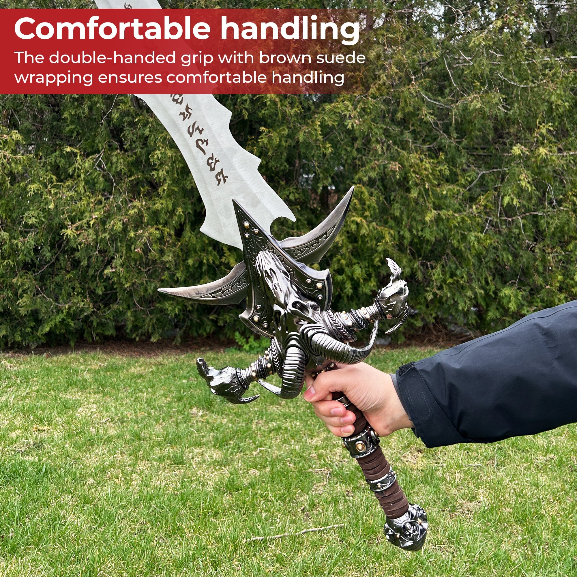 Cosplay Prop: WOW Frostmourne Lich King Arthas Metal Sword Replica With Plaque swords - Tophatter Daily Deals