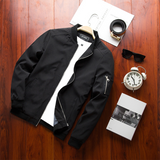 Lightweight Mens Bomber Jacket - Waist Length, Cotton Blend - Tophatter Daily Deals