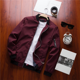 Lightweight Mens Bomber Jacket - Waist Length, Cotton Blend - Tophatter Daily Deals