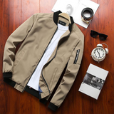 Lightweight Mens Bomber Jacket - Waist Length, Cotton Blend - Tophatter Daily Deals