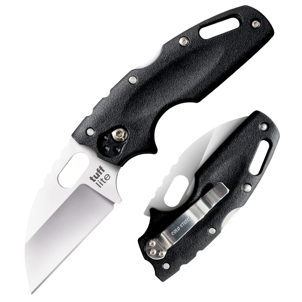 Cold Steel Tuff Lite - Plain Edge - Black Handle - AUS8A Steel - CS-20LT Folding Knives - Tophatter Daily Deals