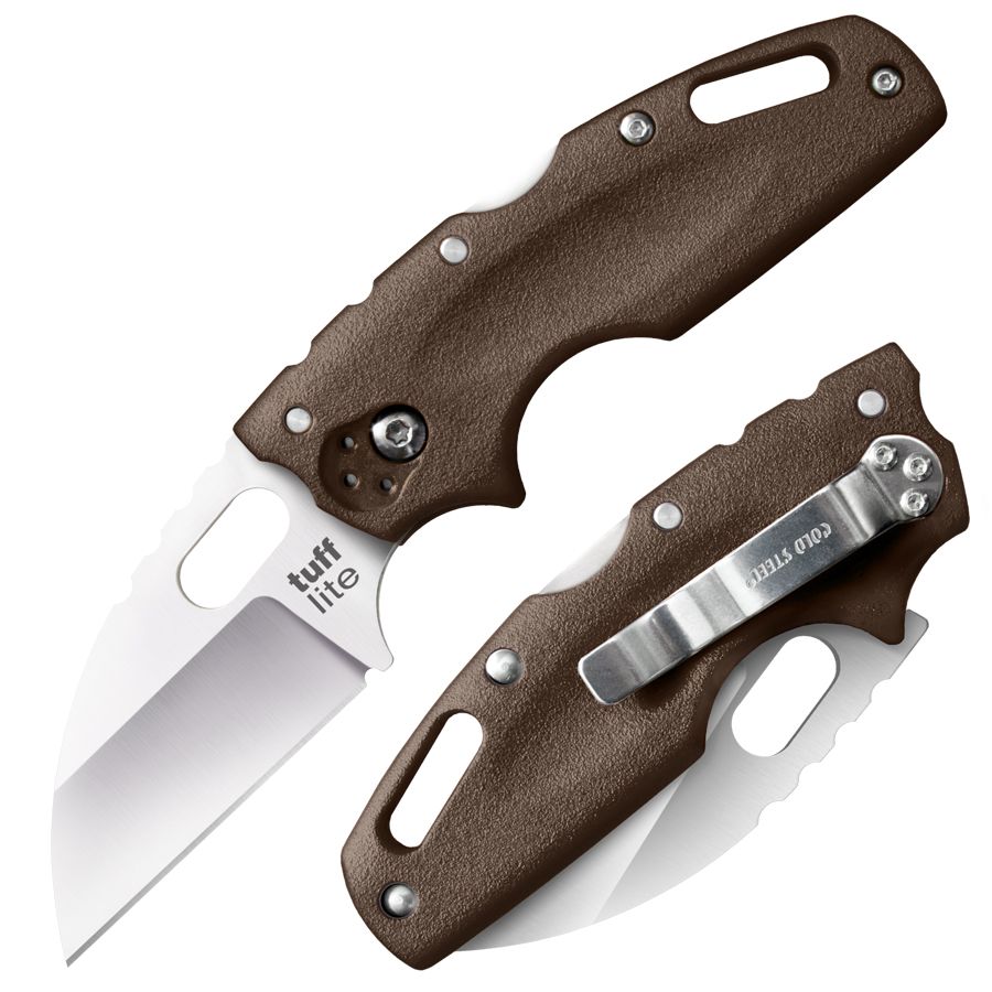 Cold Steel Tuff Lite - Plain Edge - FDE Handle - AUS8A Steel - CS-20LTF Folding Knives - Tophatter Daily Deals