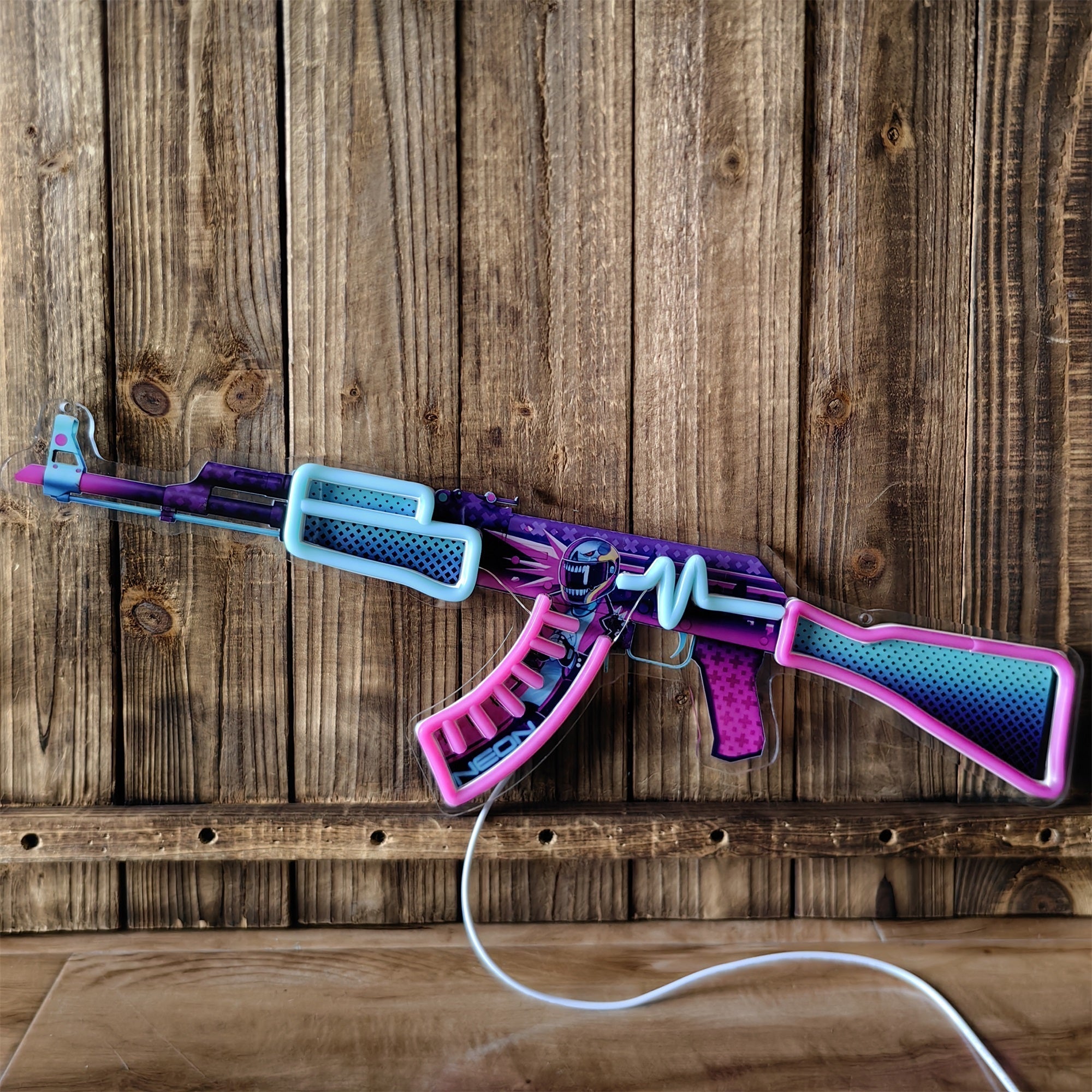 Customized AK47 Rare Skin Neon Light Game Room Decor - Tophatter Daily Deals