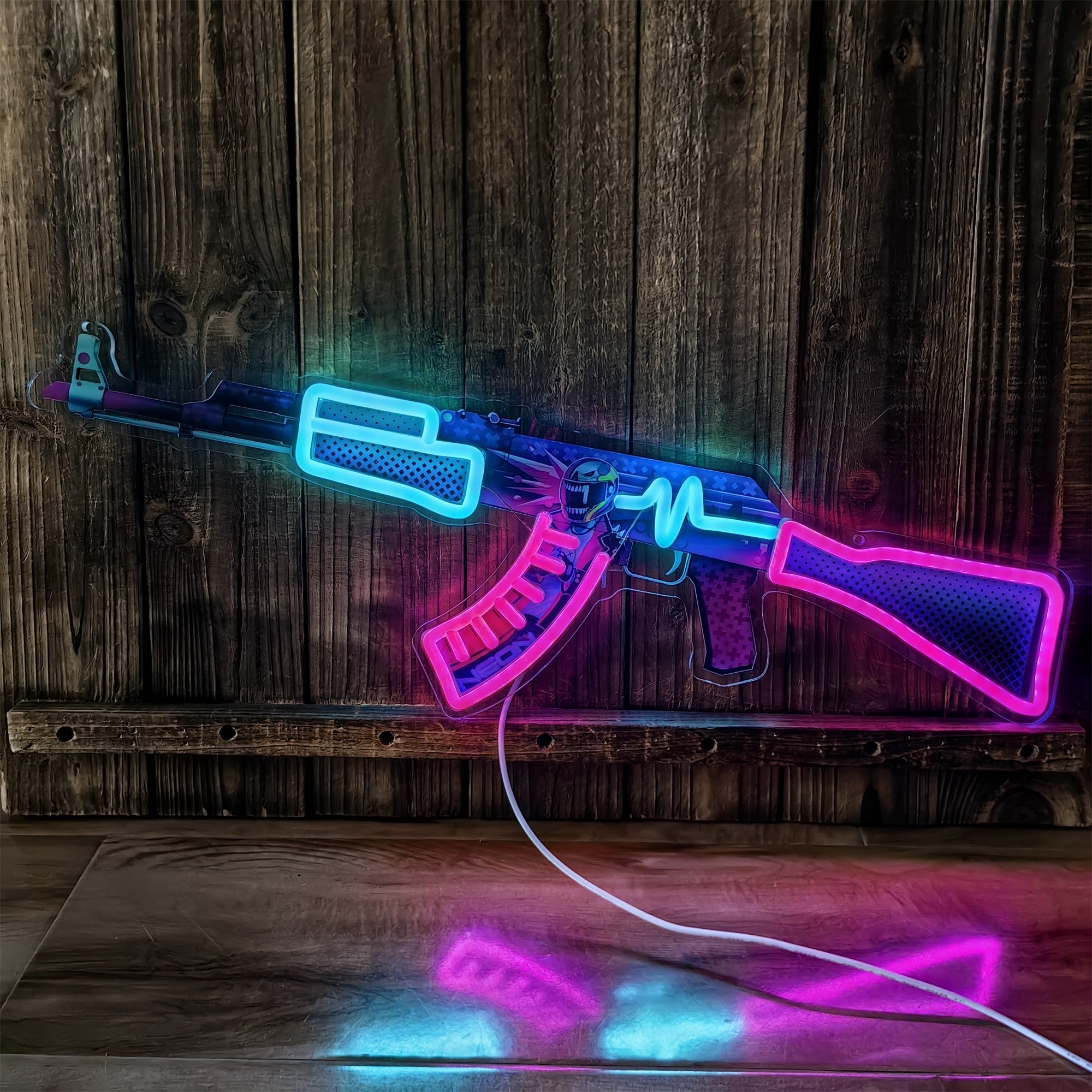Neon Rust Ak Rae Customized AK47 Rare Skin Neon Light Game Room Decor – Tophatter's Inc.