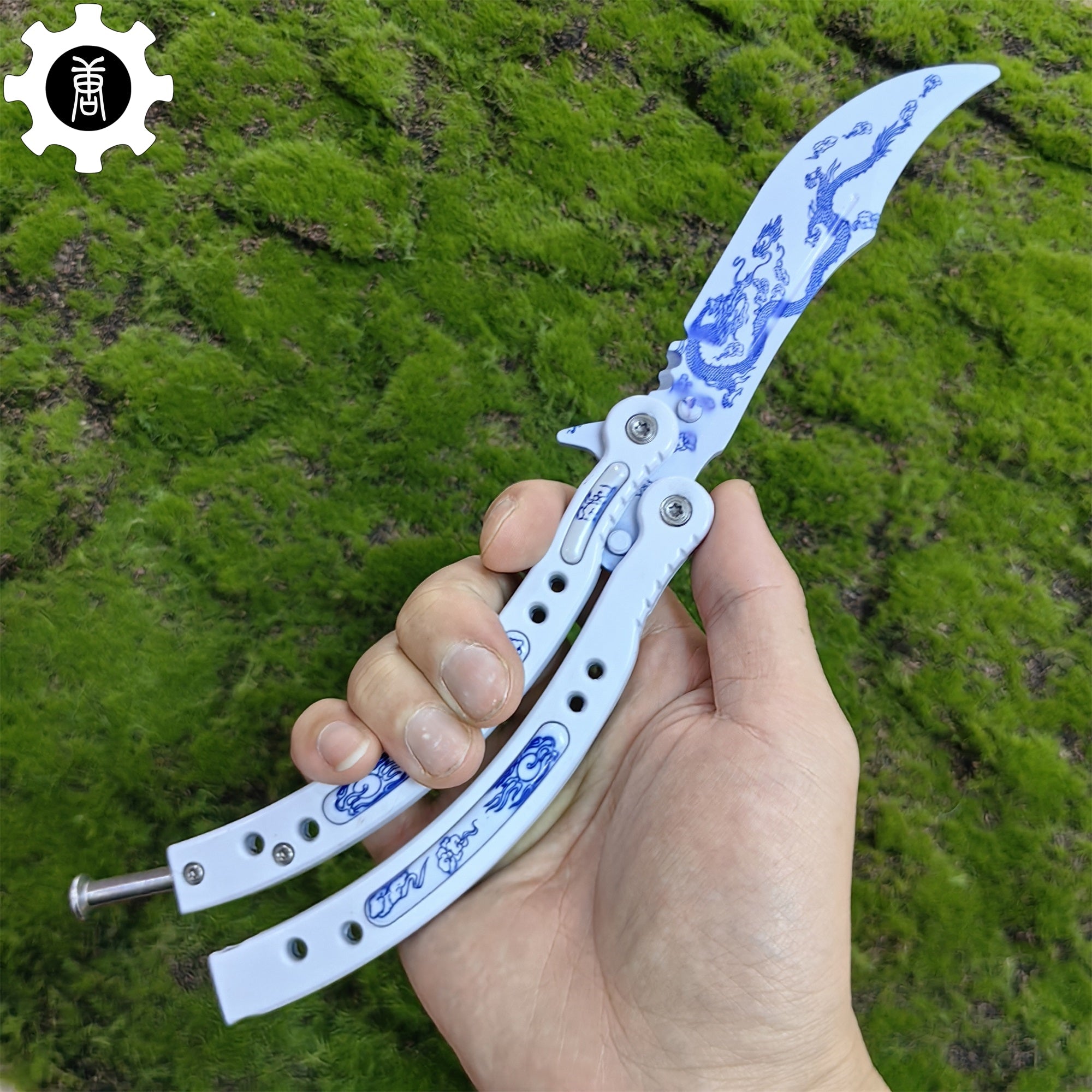 Game Butterfly Knife Azure Dragon Balisong - Tophatter Daily Deals