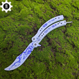 Game Butterfly Knife Azure Dragon Balisong - Tophatter Daily Deals