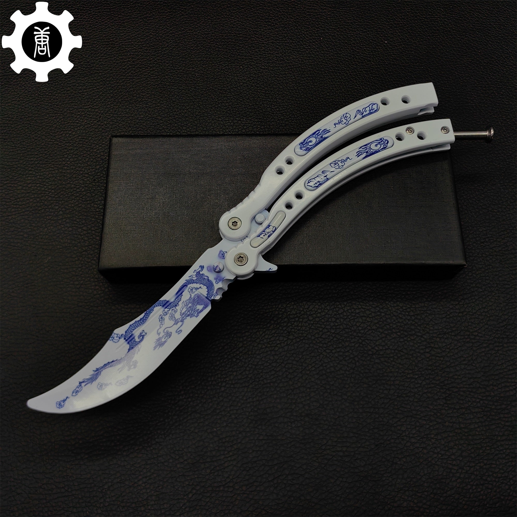 Game Butterfly Knife Azure Dragon Balisong - Tophatter Daily Deals