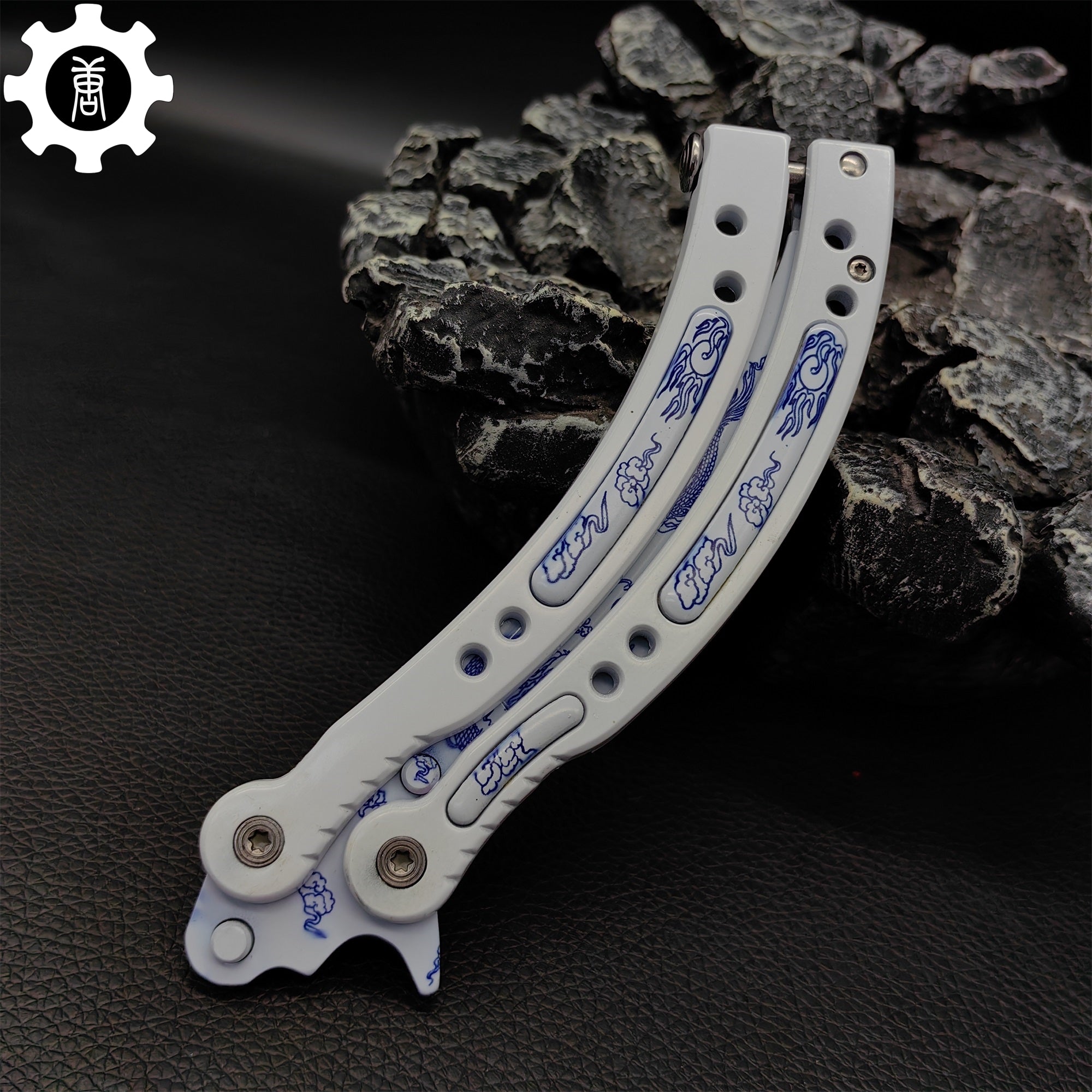 Game Butterfly Knife Azure Dragon Balisong - Tophatter Daily Deals