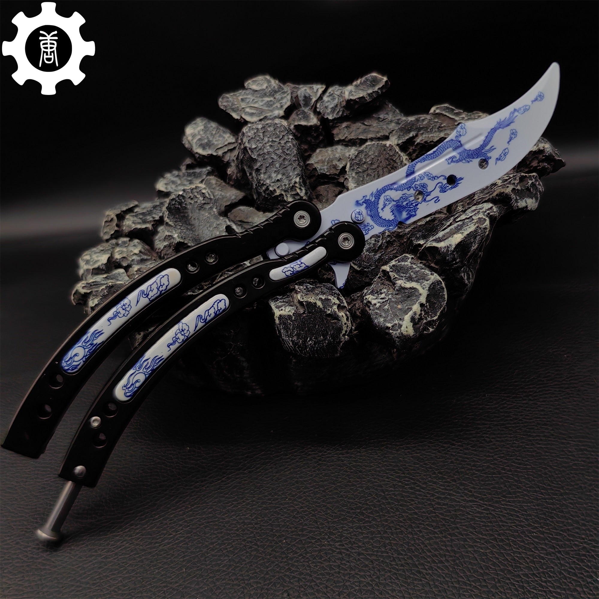 Game Butterfly Knife Azure Dragon Balisong Trainer - Tophatter Daily Deals