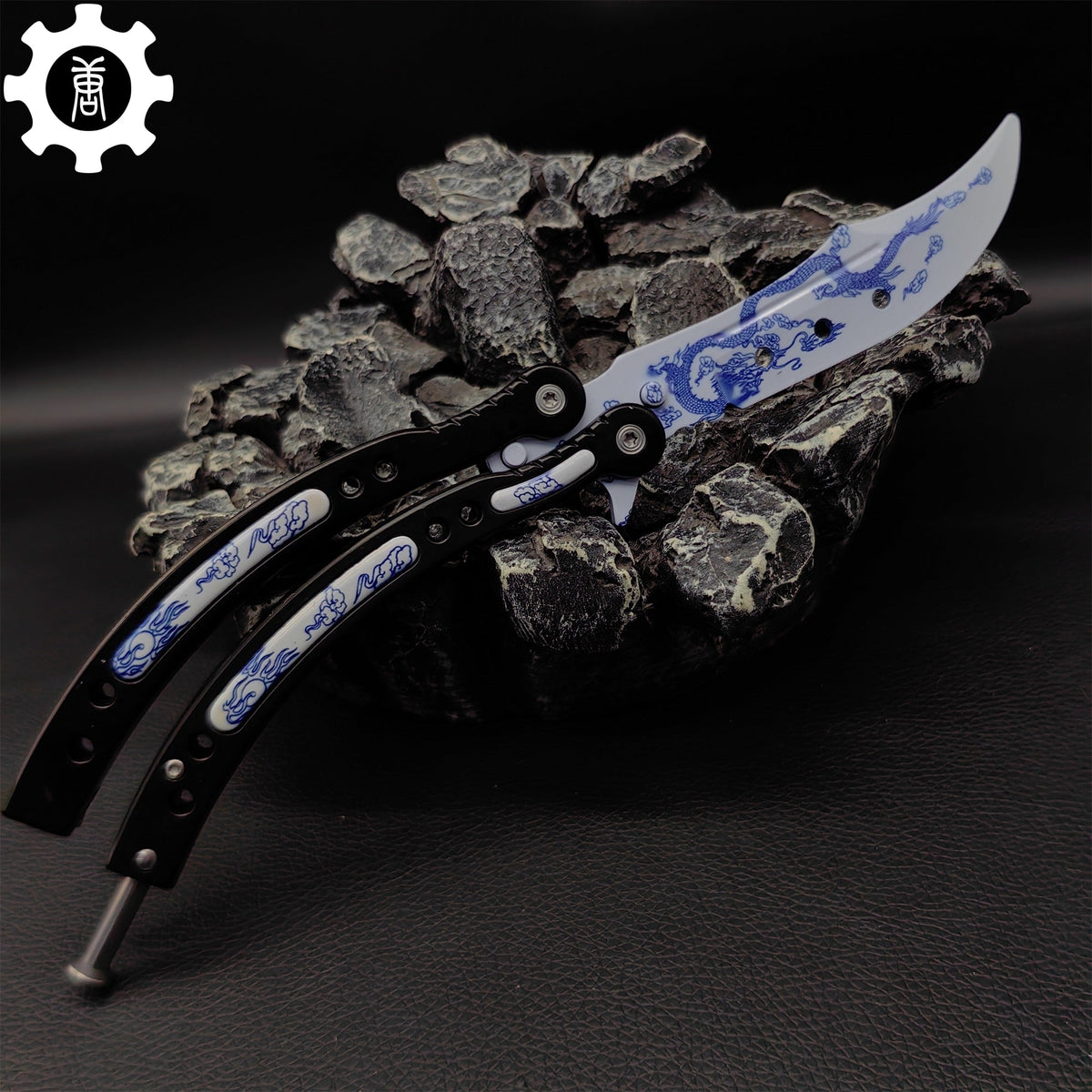 Game Butterfly Knife Azure Dragon Balisong Trainer - Tophatter Daily Deals