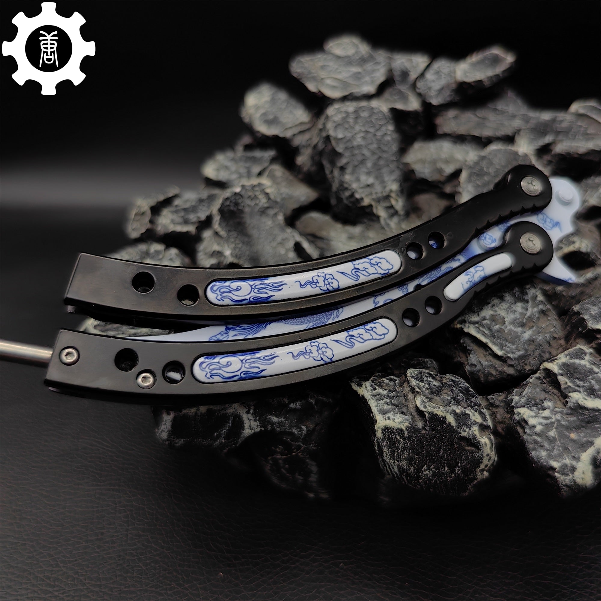 Game Butterfly Knife Azure Dragon Balisong Trainer - Tophatter Daily Deals