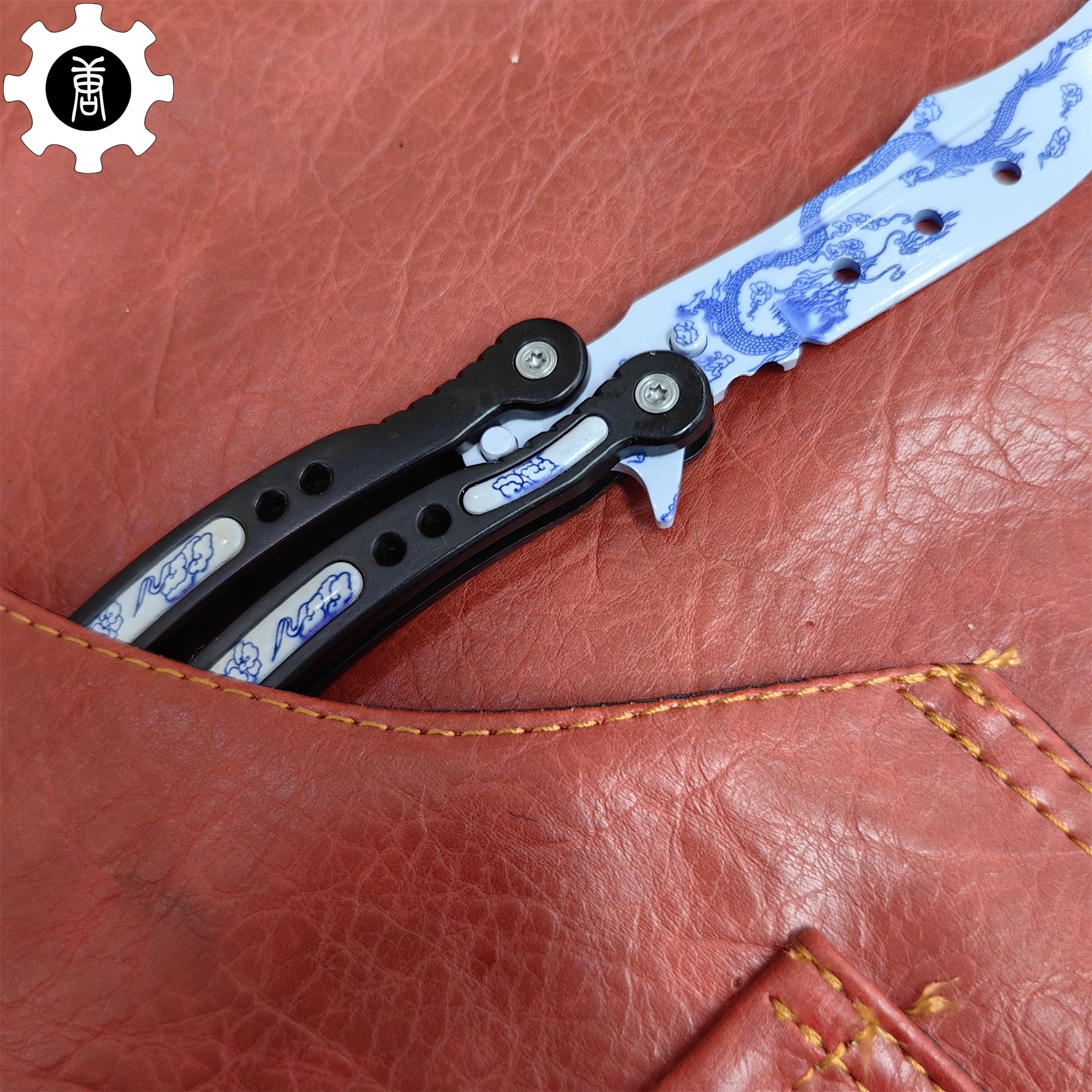 Game Butterfly Knife Azure Dragon Balisong Trainer - Tophatter Daily Deals