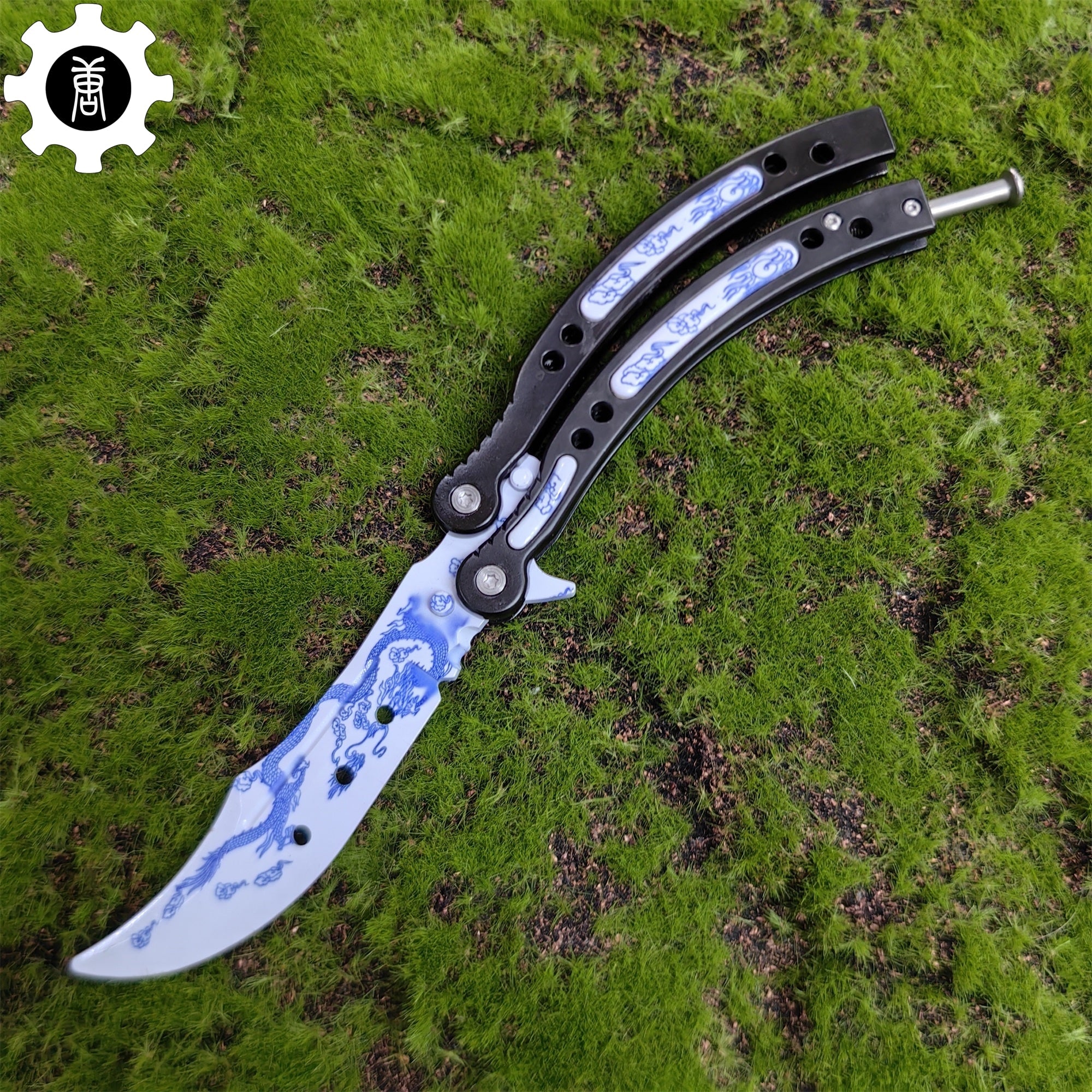 Game Butterfly Knife Azure Dragon Balisong Trainer - Tophatter Daily Deals