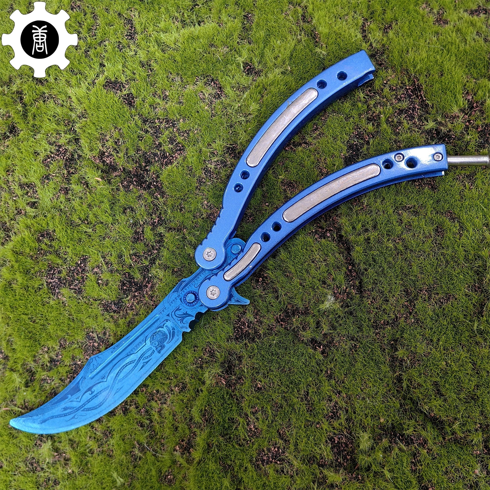 Cartel Blue Metal Balisong Game Butterfly Knife - Tophatter Daily Deals