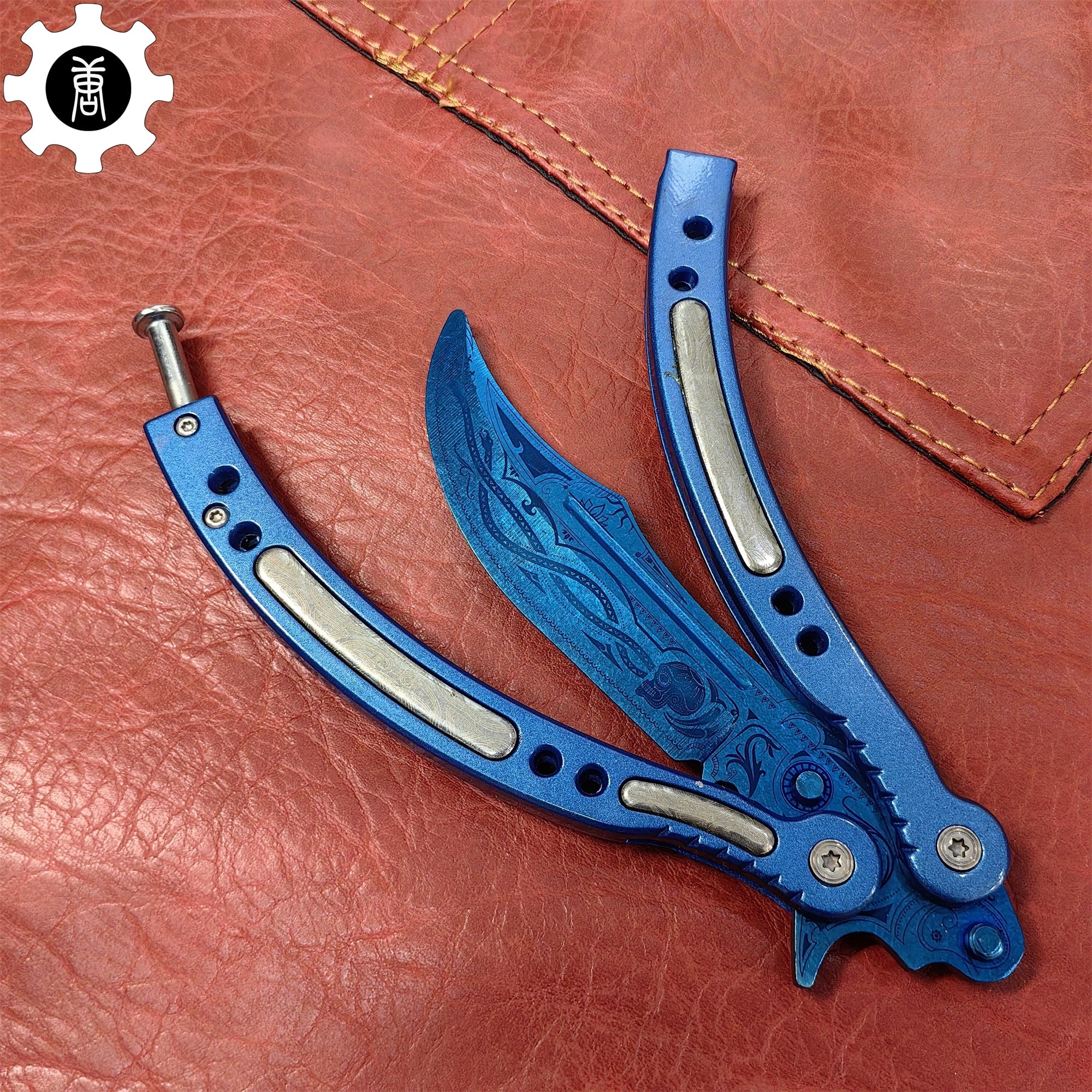 Cartel Blue Metal Balisong Game Butterfly Knife - Tophatter Daily Deals
