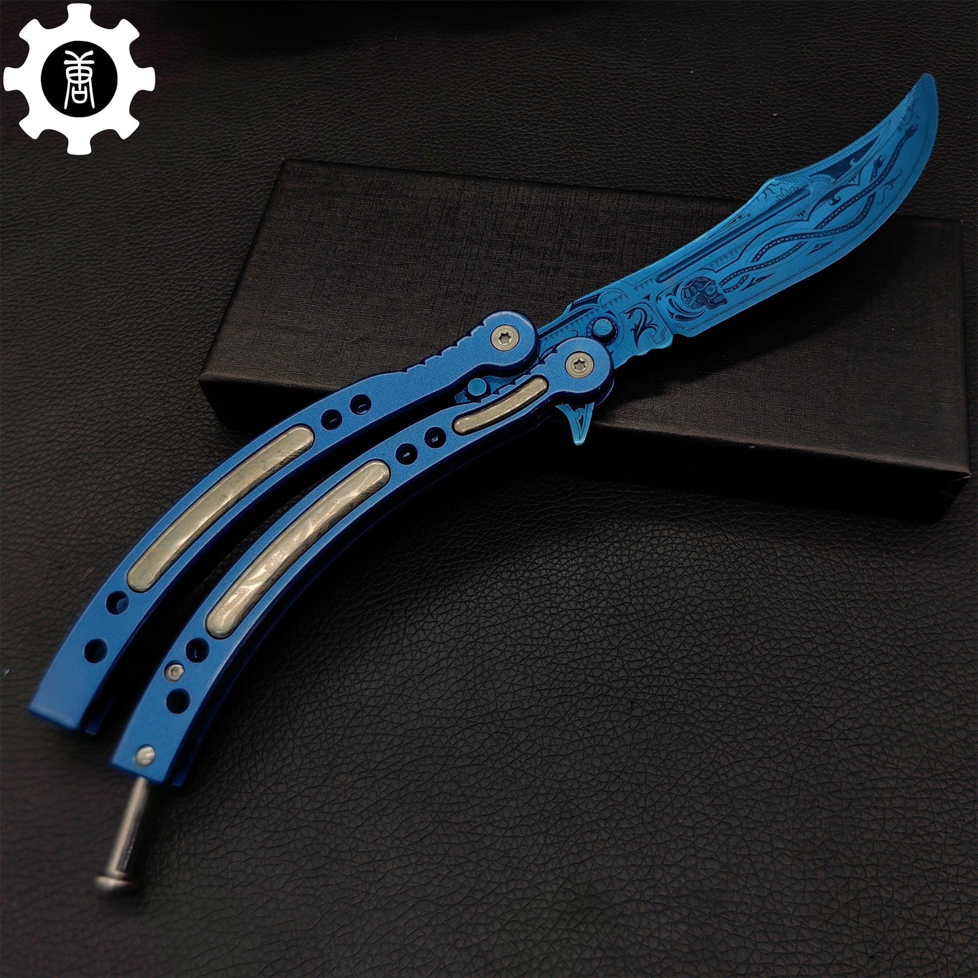 Cartel Blue Metal Balisong Game Butterfly Knife - Tophatter Daily Deals