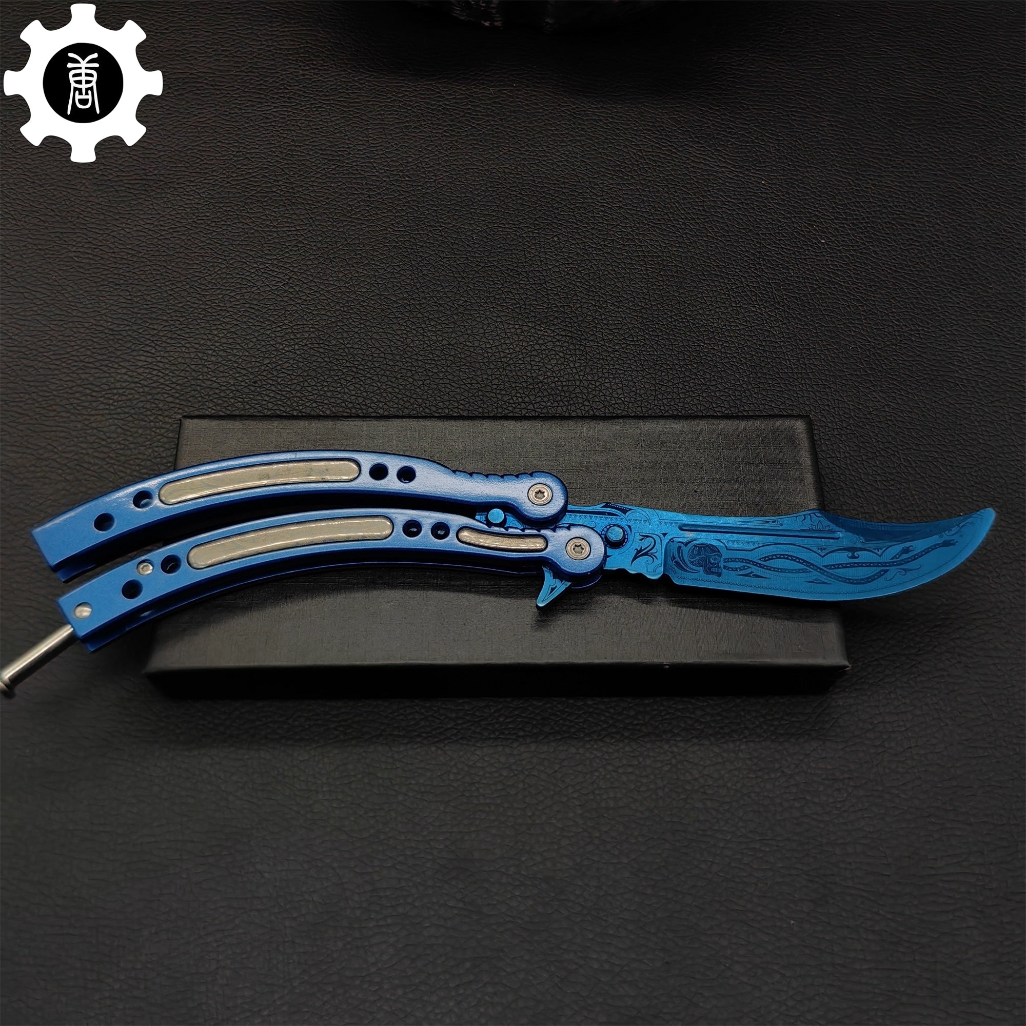 Cartel Blue Metal Balisong Game Butterfly Knife - Tophatter Daily Deals