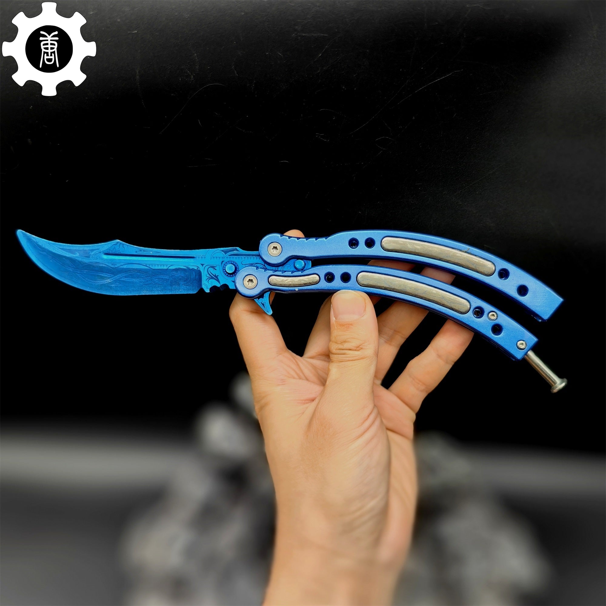 Cartel Blue Metal Balisong Game Butterfly Knife - Tophatter Daily Deals