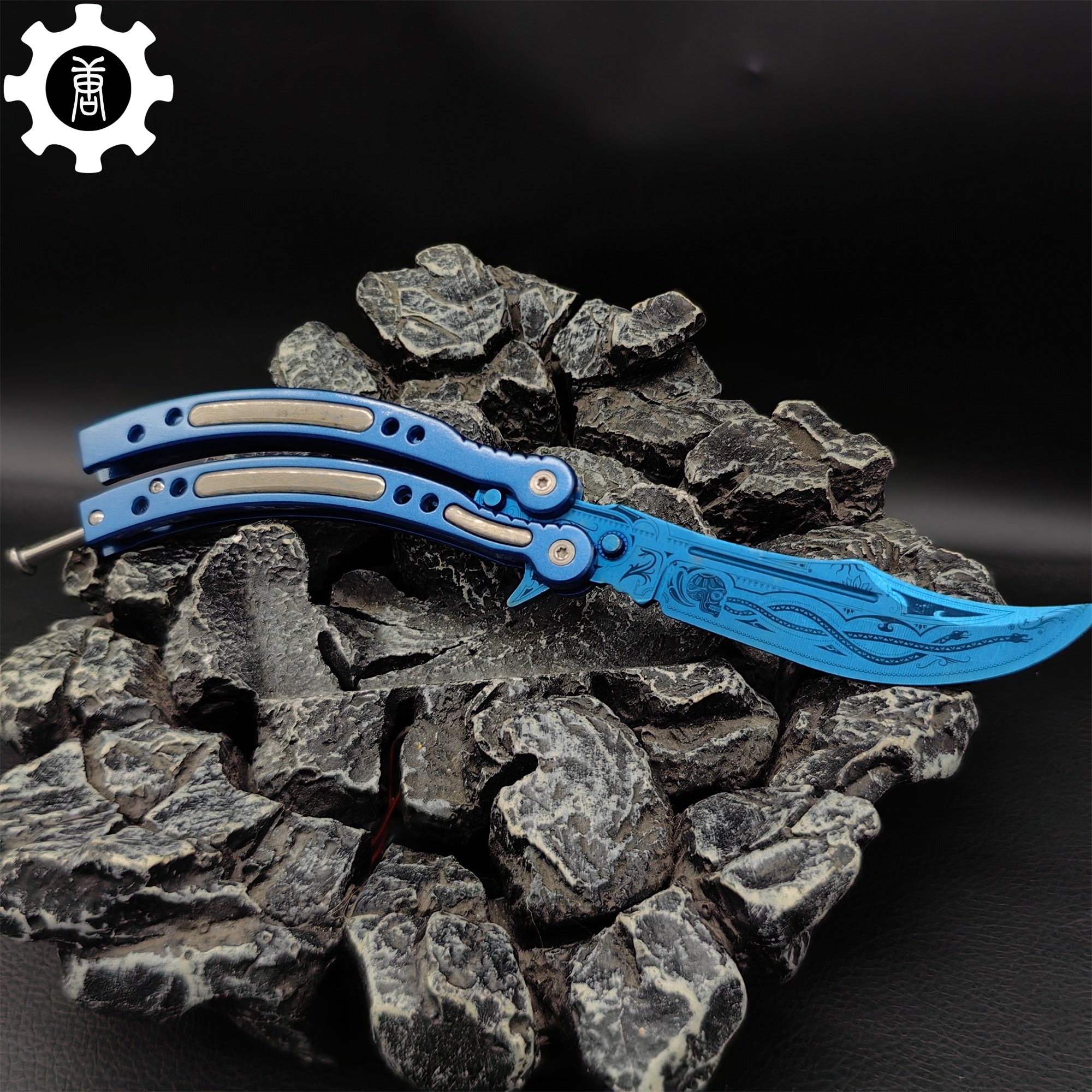 Cartel Blue Metal Balisong Game Butterfly Knife - Tophatter Daily Deals